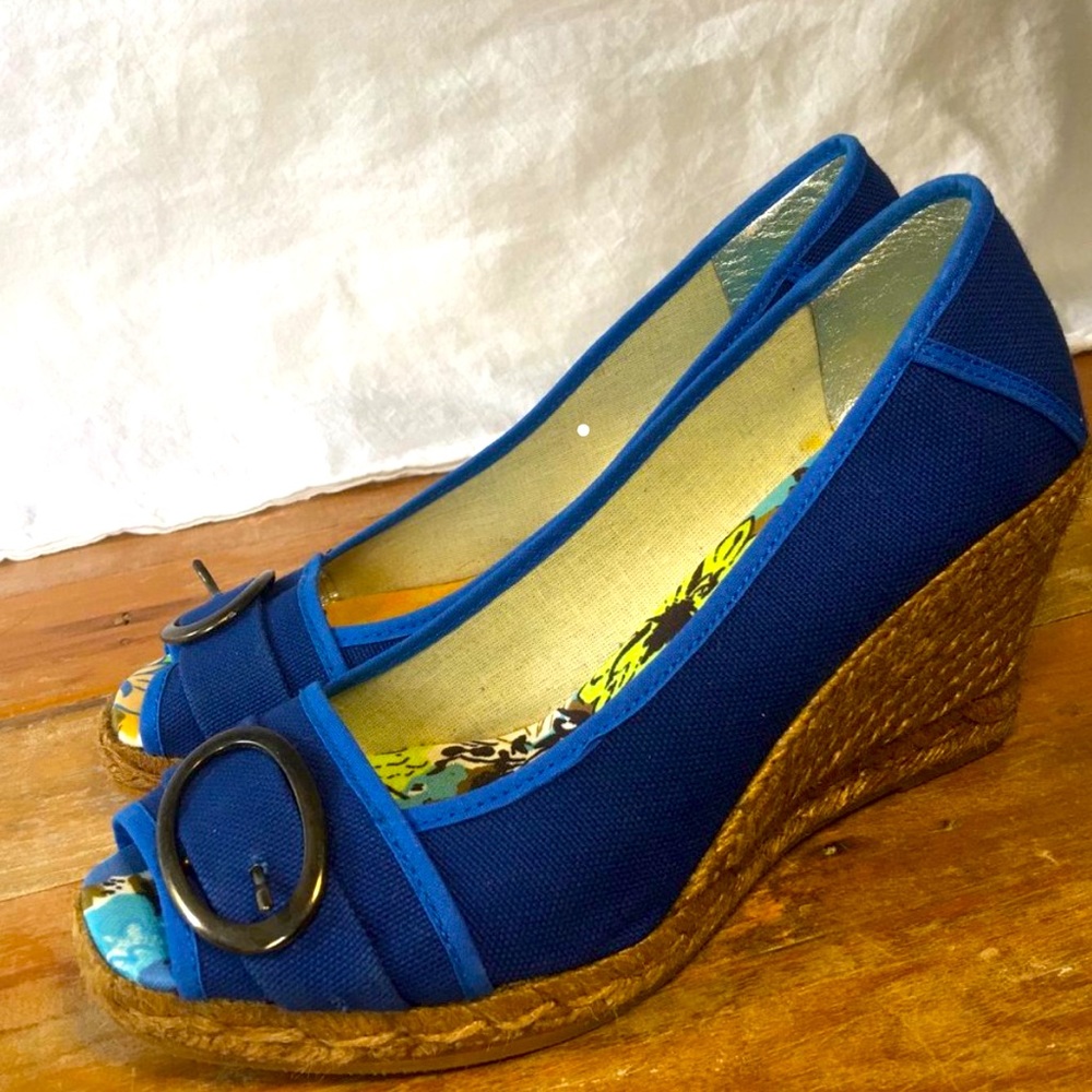 Peep toe linen authentic espadrilles from Barcelona 39 8